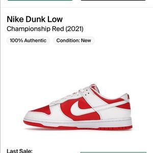 CHAMPIONSHIP RED DUNK